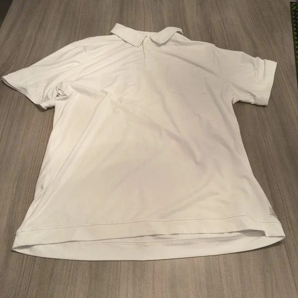 Vuori Ace Polo Shirt Mens Large White Casual Golf Moisture Wicking V164 - Picture 2 of 7